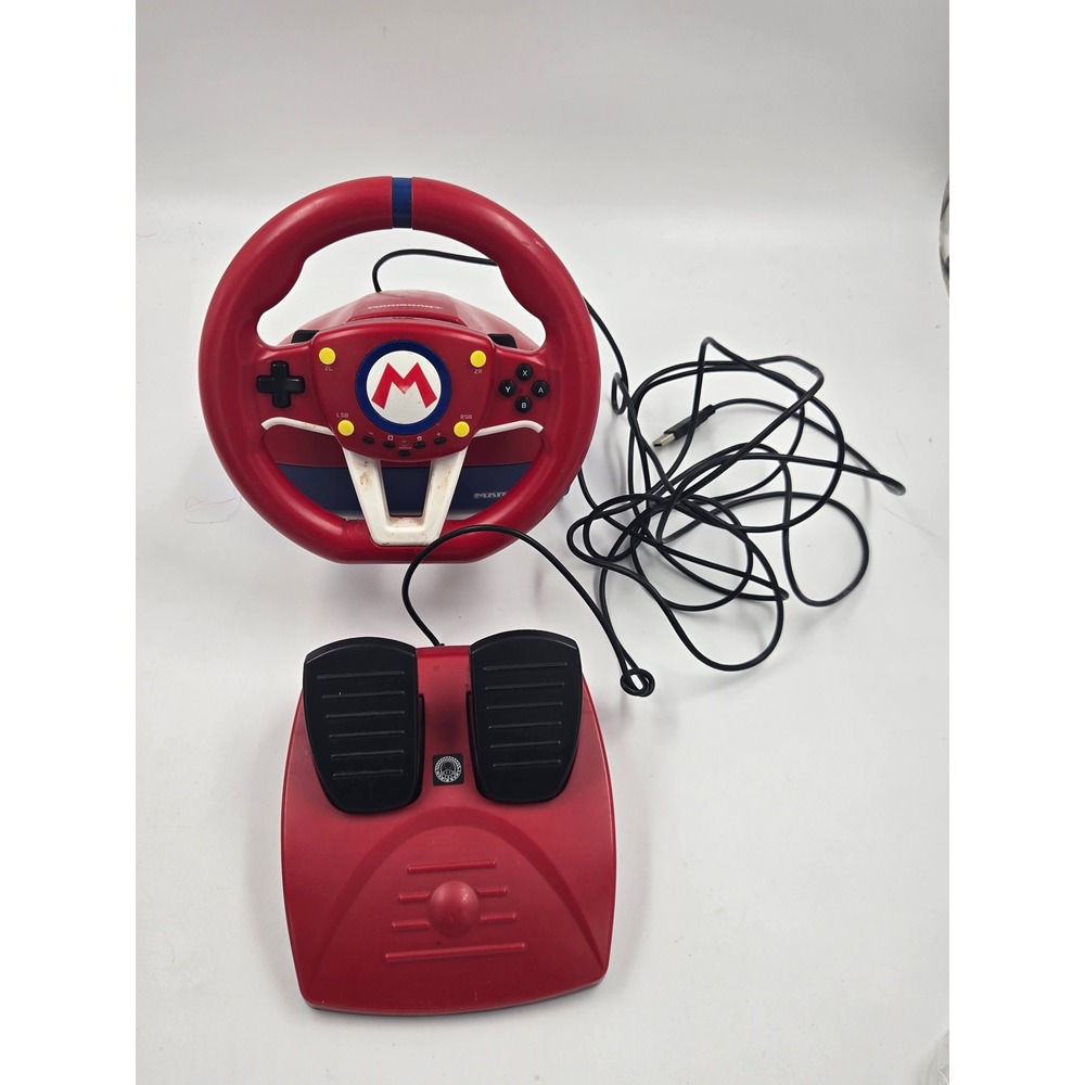 Hori Mario Kart Racing Wheel Pro Mini Nintendo Switch Red Blue NSW-204 Pedals